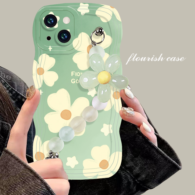 【苹果/华为/OPPO/VIVO/小米/荣耀】星星黄绿花波浪可爱网红手机壳