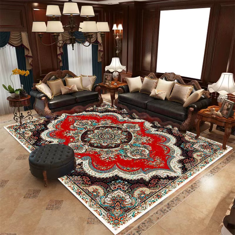 【红波斯】120*160厘米客厅大地毯沙发上茶几地毯百搭四季通用款式