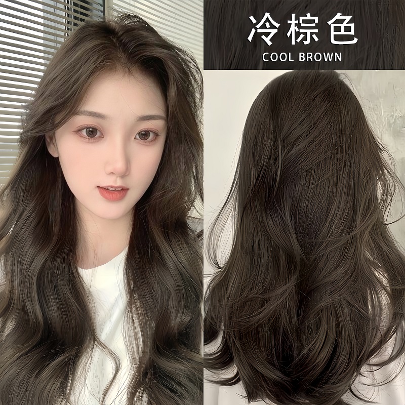 冷棕色染发剂自己在家染发膏纯泡沫植物显白流行色不伤发正品牌女