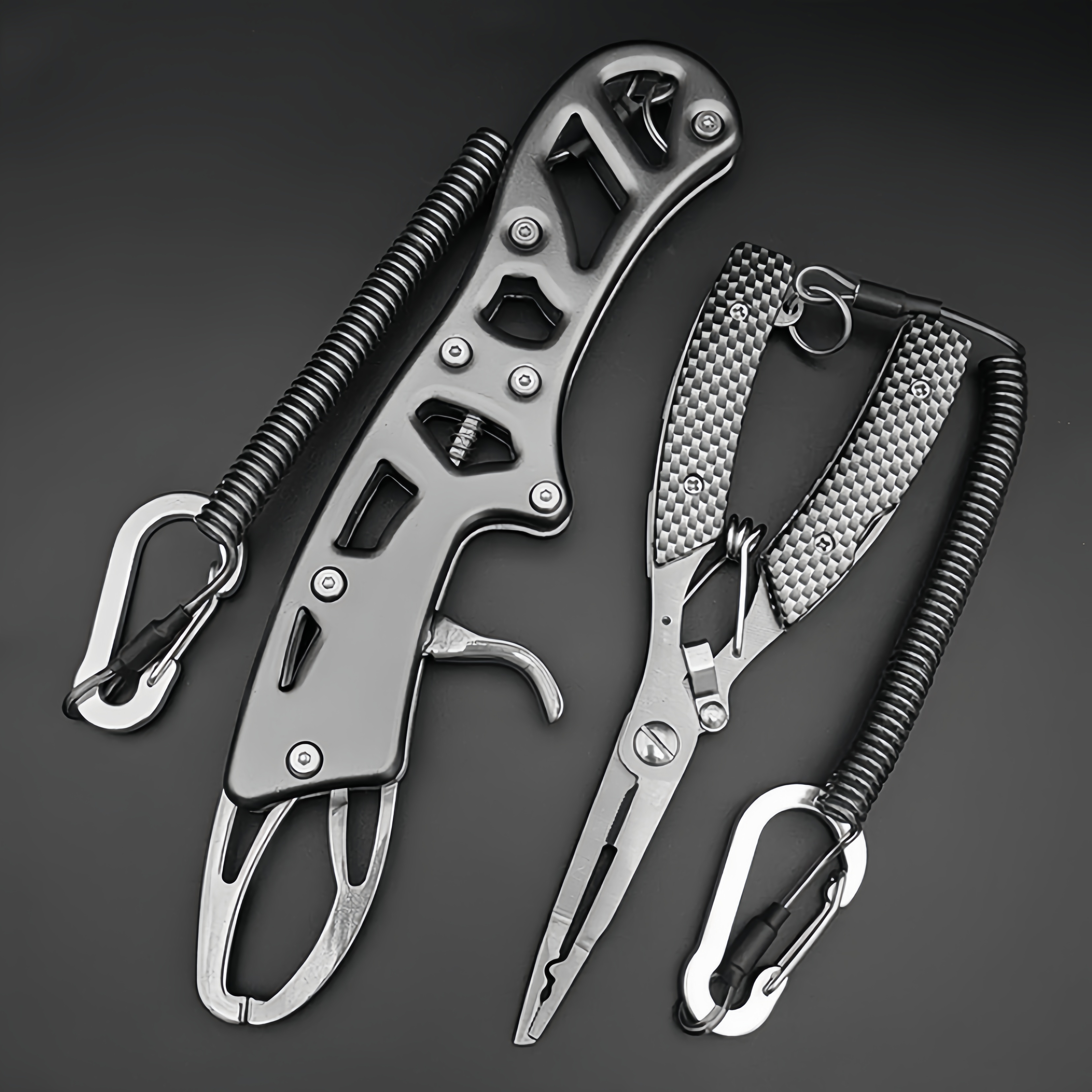 优质合金路亚钳控鱼器高强度大拉力夹鱼剪线开环多功能垂钓工具钳