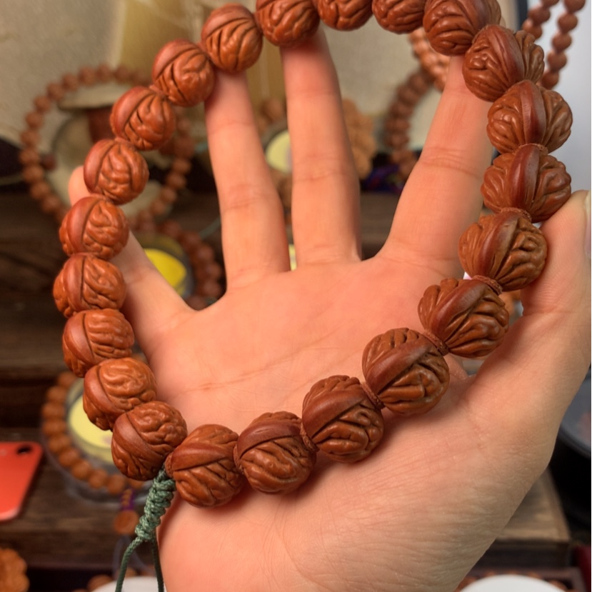 【闪购商品】桃核手串佛***横19荔枝手持