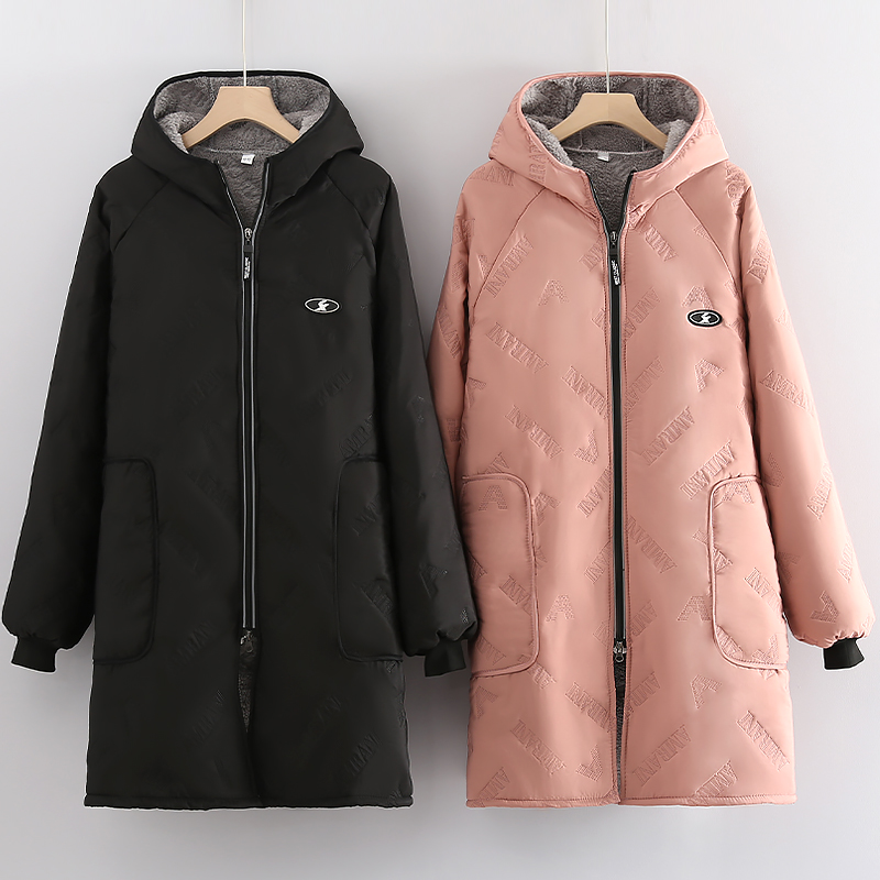 加绒保暖长袖连帽罩衣新款可外穿式时尚简约围裙秋冬耐寒工作服