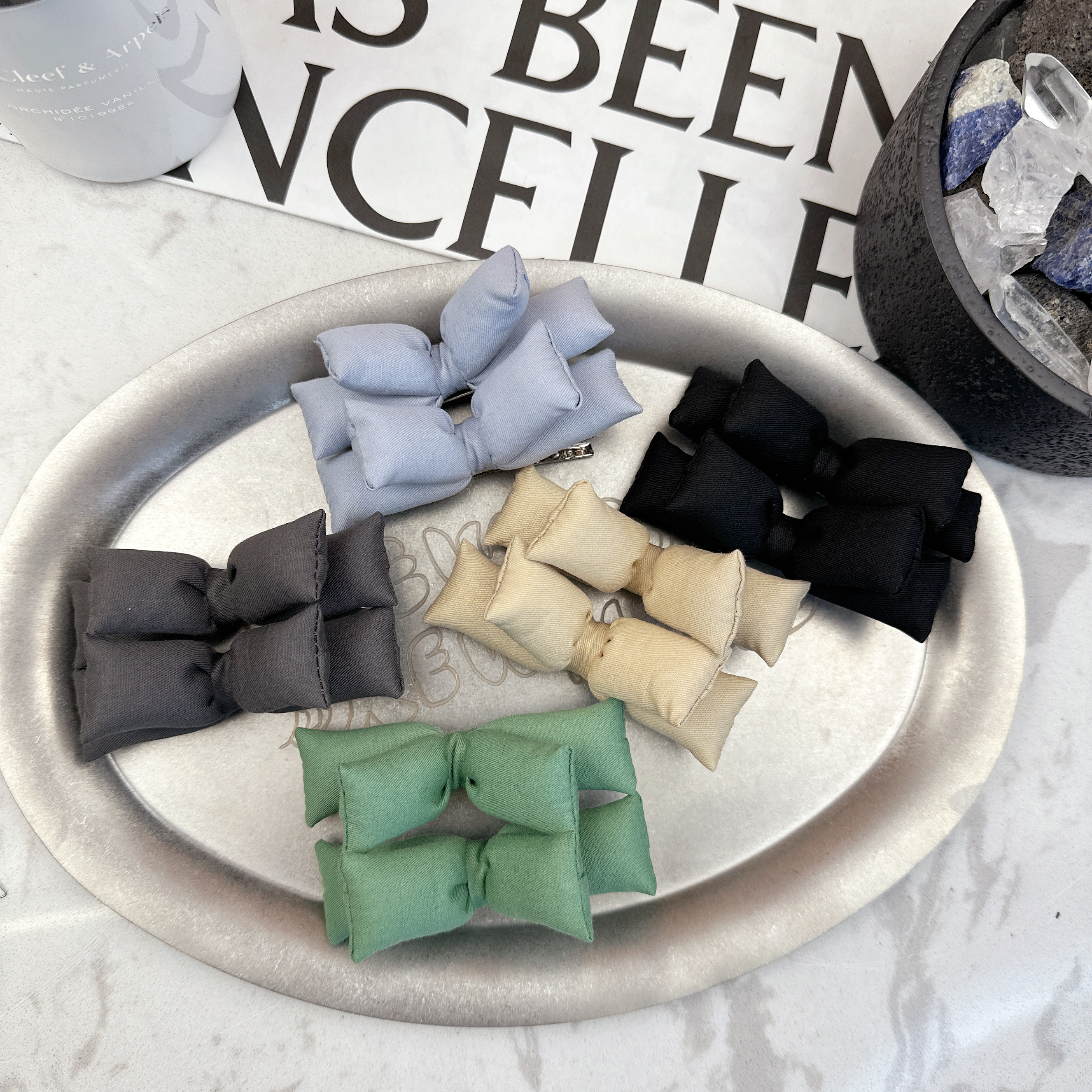 Mi33  立体双层蝴蝶结鸭嘴夹（一对）Y47060B3-2 