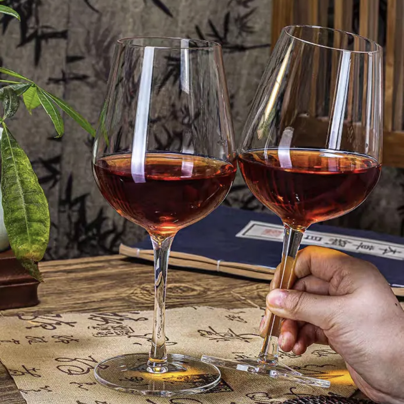 东海原矿工艺水晶手工制作大容量红酒杯