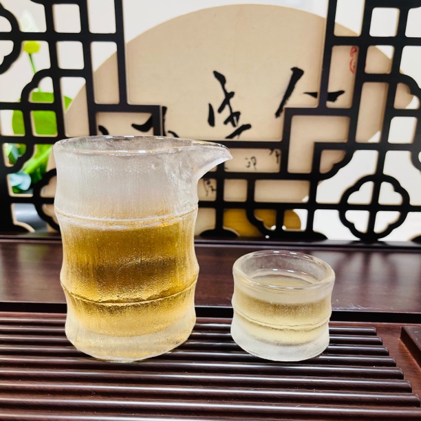 东海原矿工艺水晶纯手工创意竹节公道杯家用水晶茶具耐高温