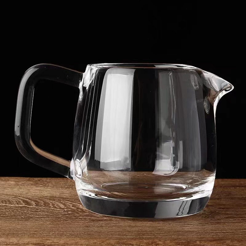 东海原矿工艺水晶把手带嘴公道杯泡茶水杯