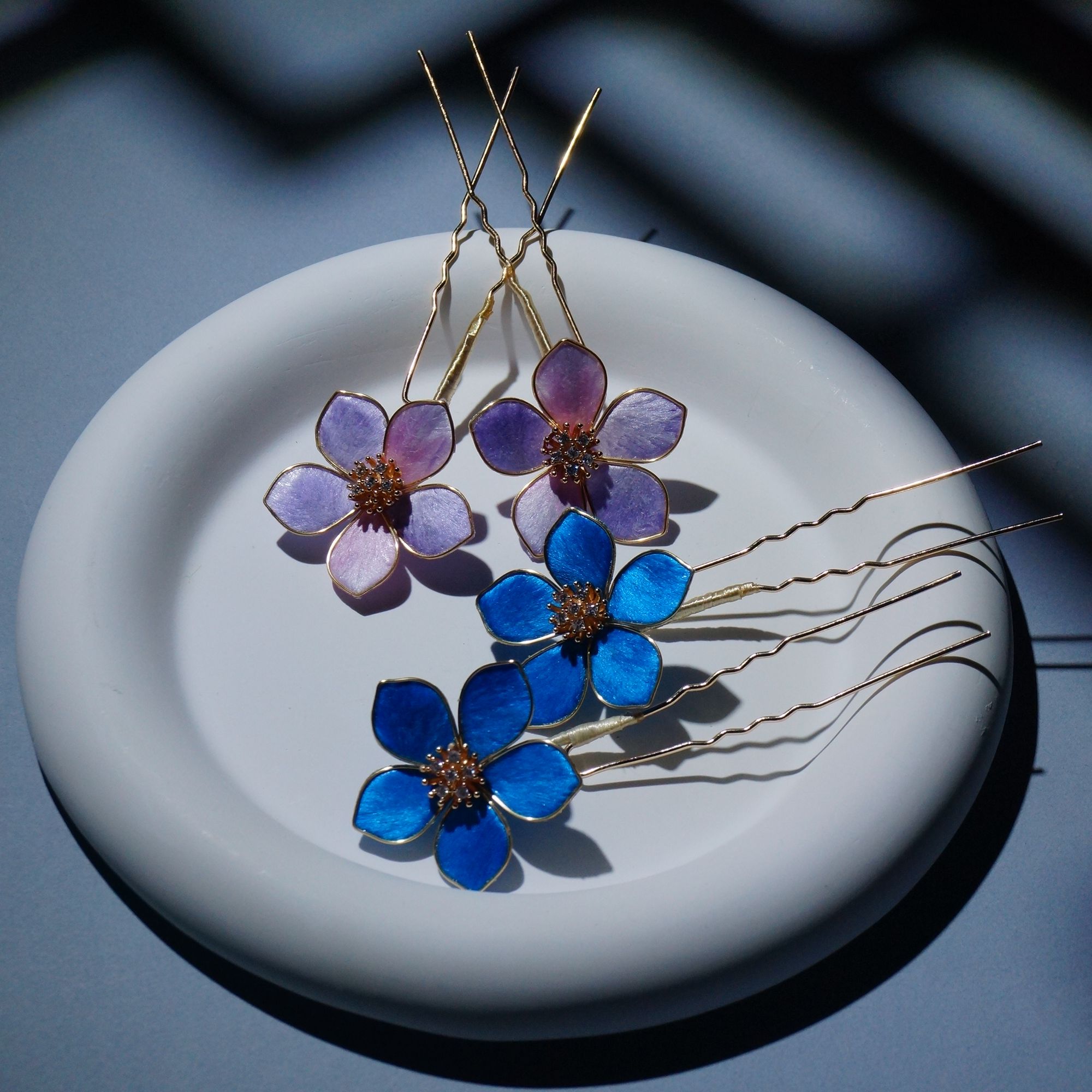 小师妹【清薇】原创掐丝绒花发钗簪娘手工超仙气国风设计