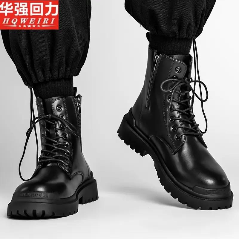 【小扬哥推荐】冬季马丁靴男款雪地靴高帮鞋工装作战训机车皮靴20