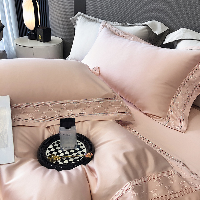 高端加棉四件套加棉被套高级感刺绣床单床上用品四件套