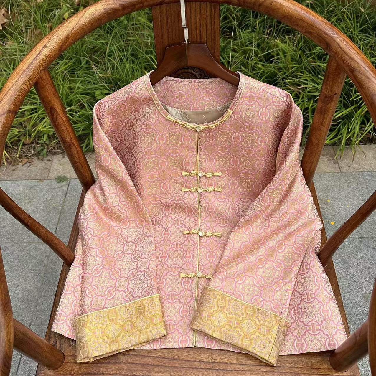 【现货】周康明【定胜纹】新中式外套国风宋锦上衣时尚百搭气质宽松