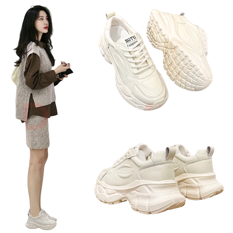 2024时尚大气皮面保暖百搭老爹鞋