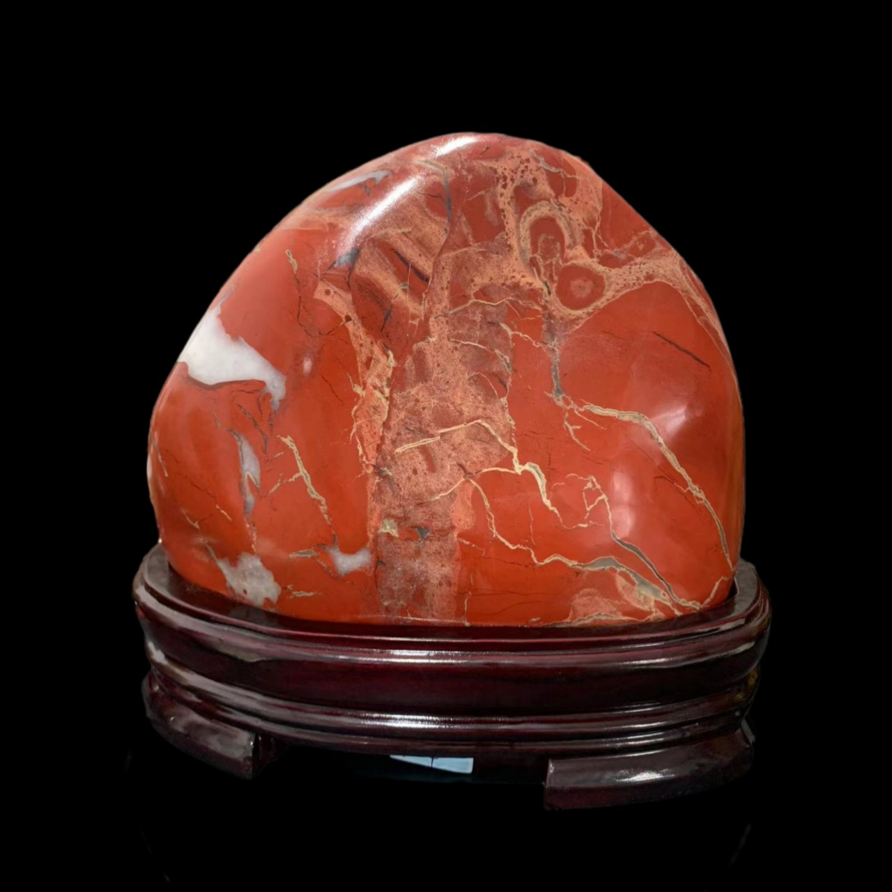 天然奇石摆件南非红碧原石家居观赏石收藏办公室桌面装饰中式