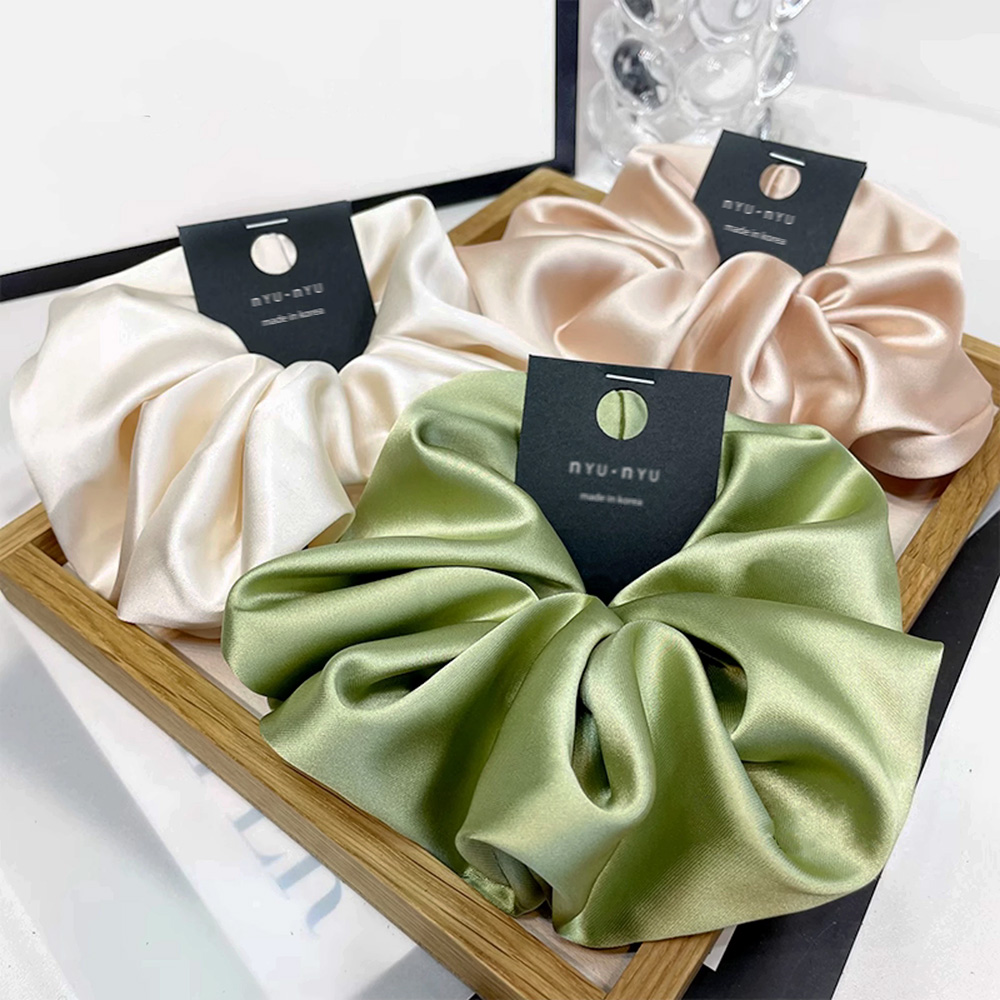 超大号高级感丝绸缎面大肠发圈女2025新款丸子头发绳18CM头绳发饰