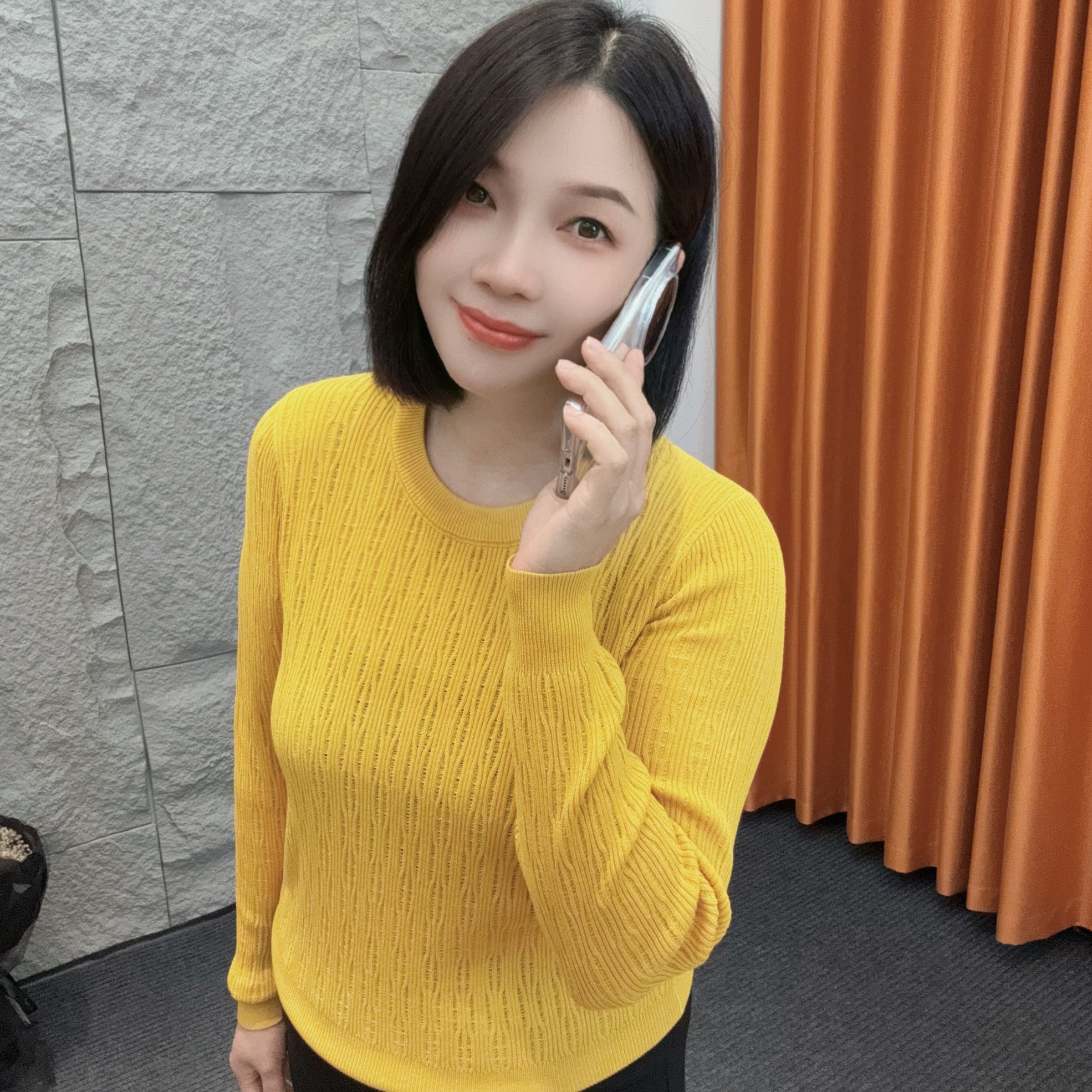 4591新款长袖女装圆领坑条放针纯色【大米家】舒适休闲透气弹力上衣