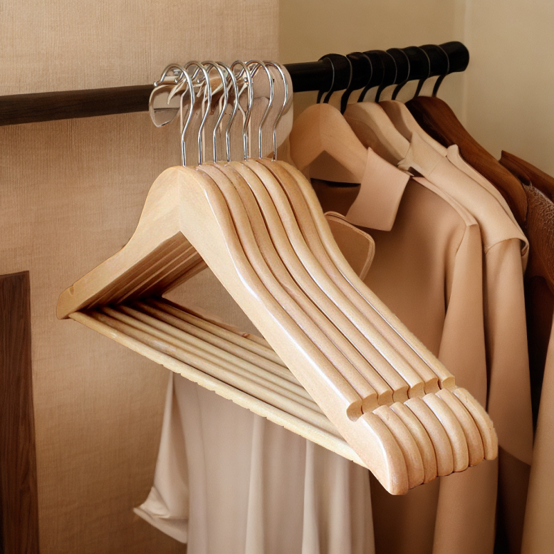 实木衣架防滑无痕家用挂衣挂衣架木质木制衣服架酒店衣架子原木色