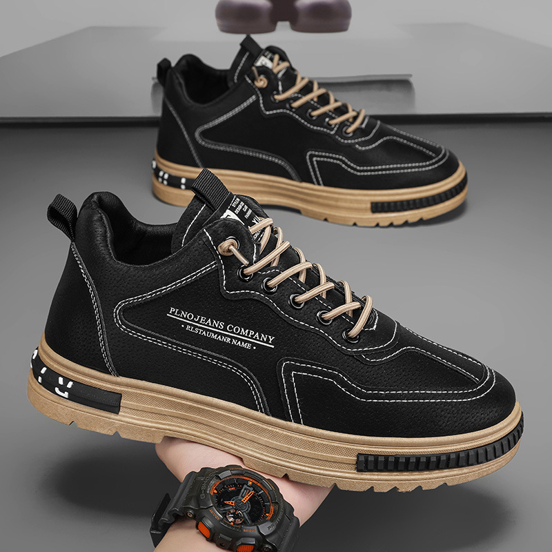 【小扬哥推荐】2023秋季新款工装靴男士厚底增高日常鞋潮流百搭休