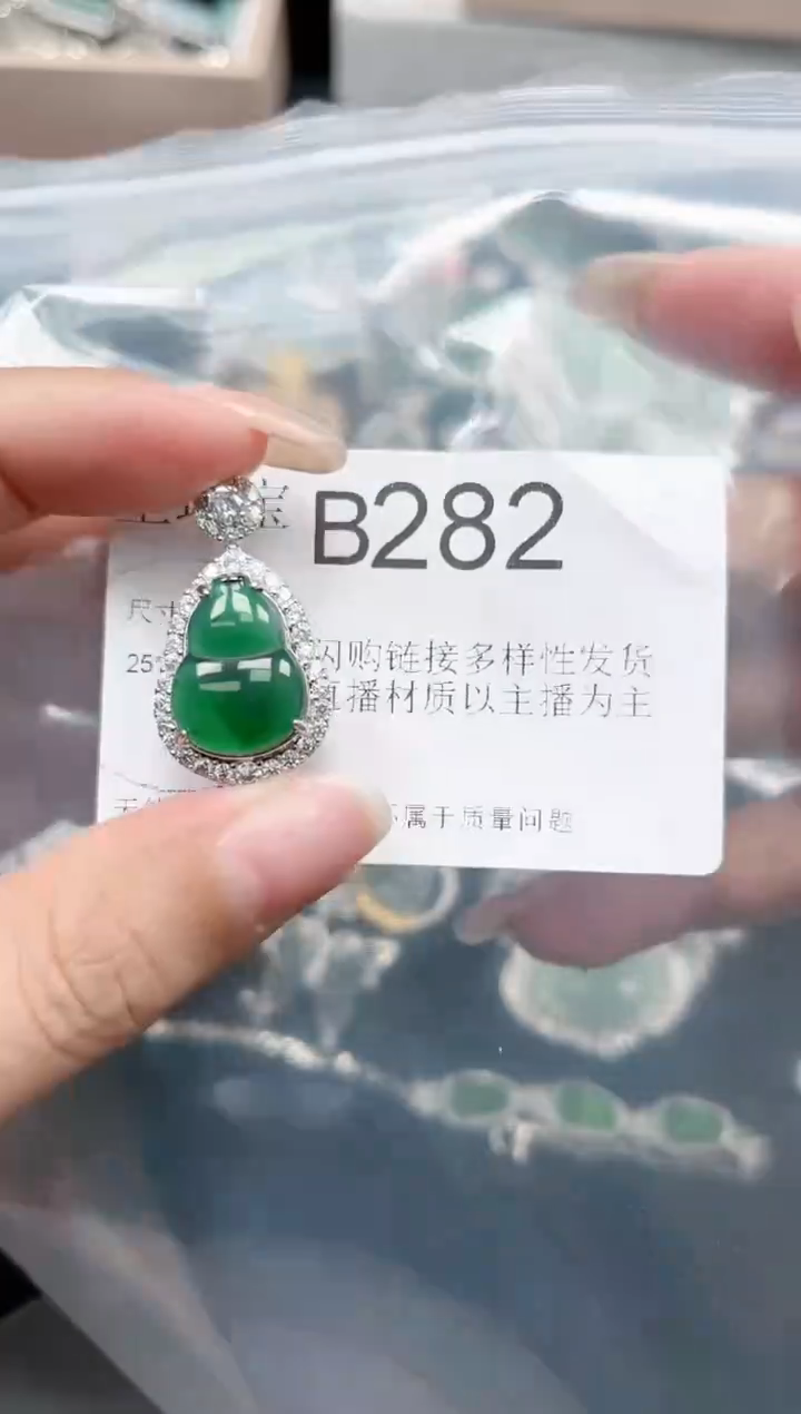 【闪购商品】翡翠颈饰未镶嵌赠皮绳