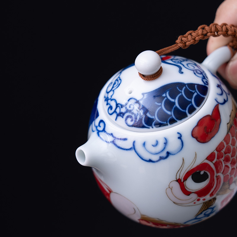 2024新款祥龙纳福茶壶泡茶龙旦壶单壶家用中式高档功夫茶具带过滤