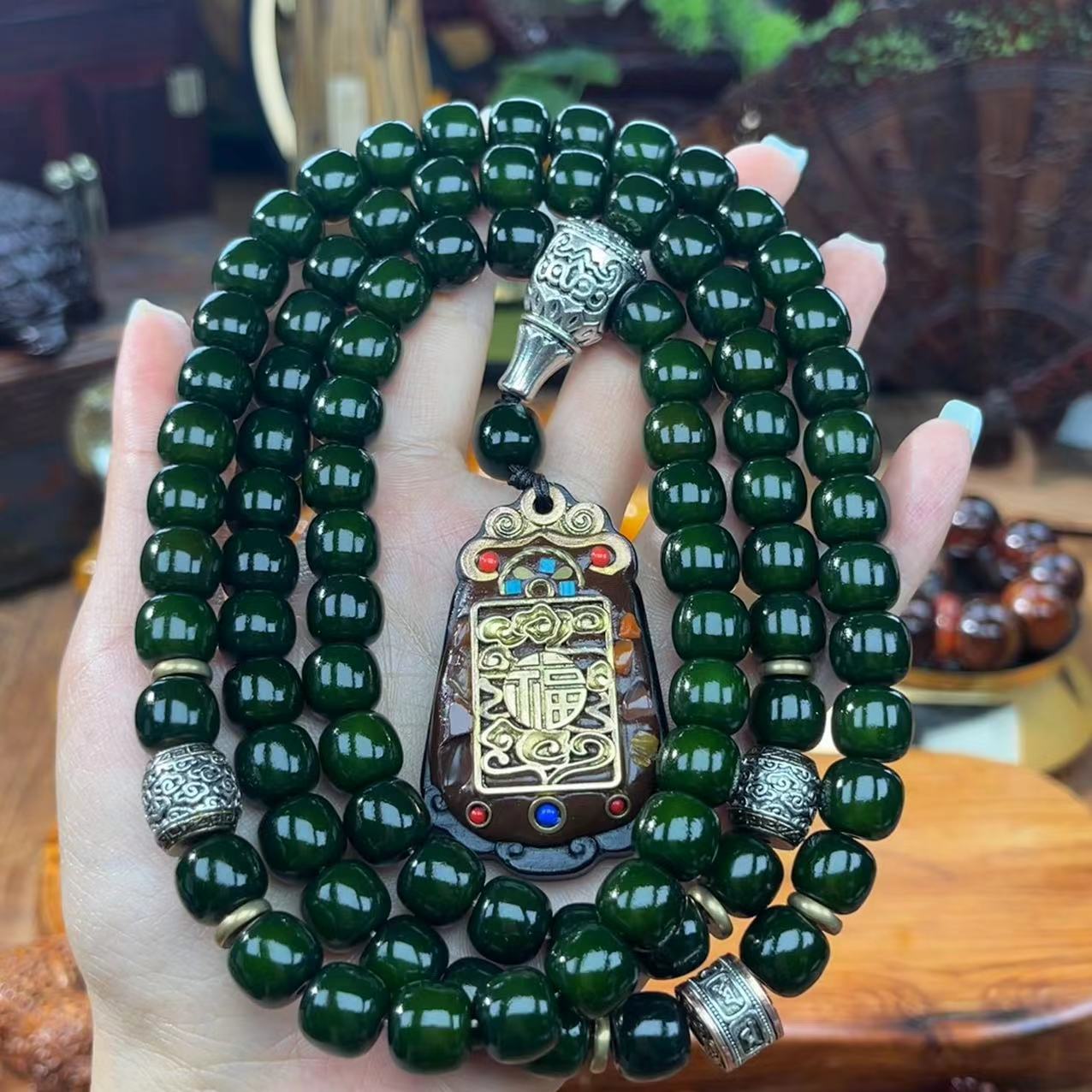 1.0*88颗 绿菩提苹果珠+312