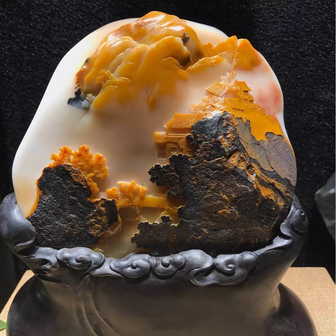 江西赣江信江黄蜡石小籽料、画面石、观赏摆件《直播间专用链接》