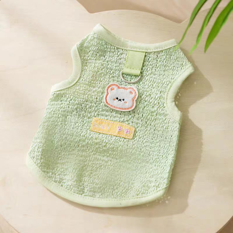 宠物猫咪狗狗春夏季薄款镂空透气背心小型犬泰迪马尔济斯宠物服装