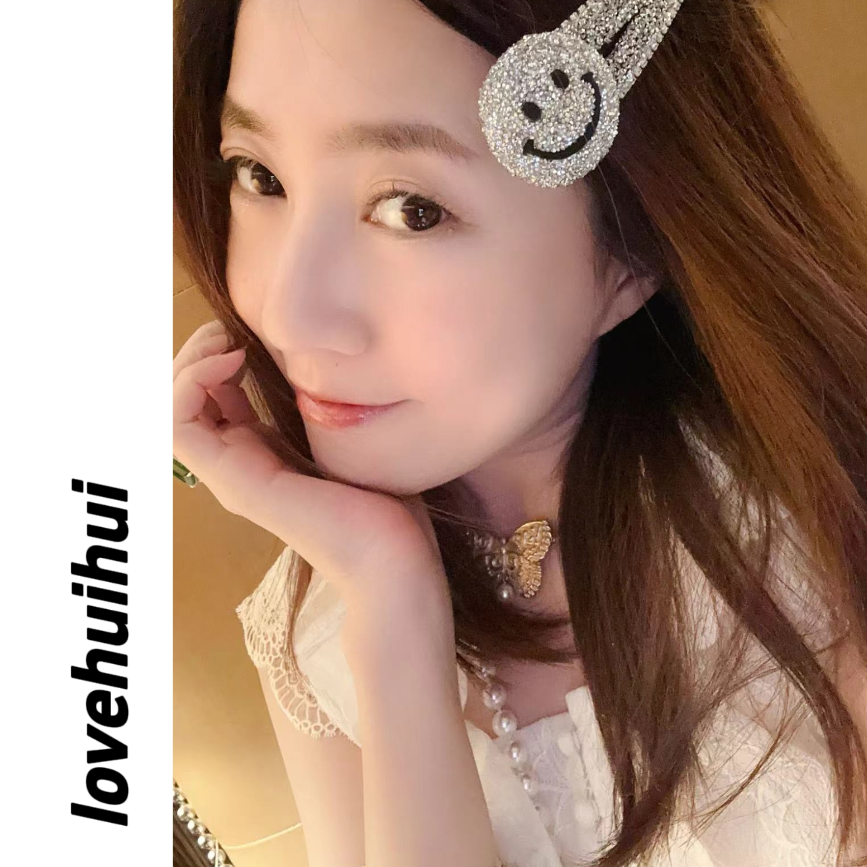 lovehuihui《smile smile》韩国网红超大笑脸高定 发卡