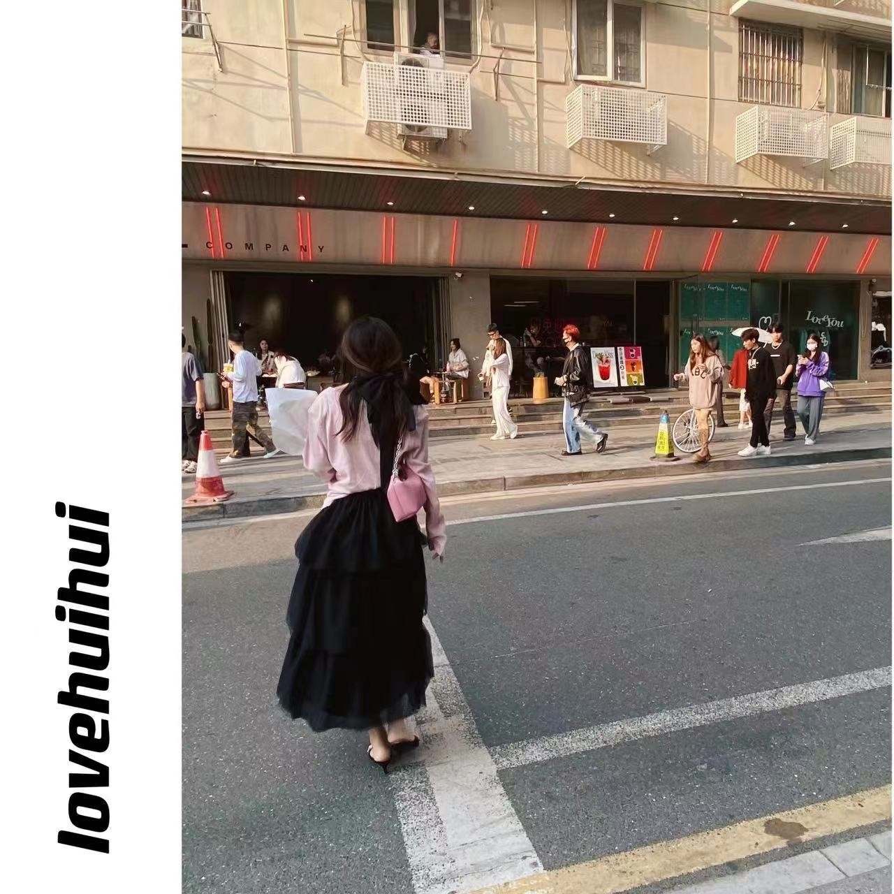 lovehuihui《高贵的黑天鹅》韩国蕾丝三层超蓬蓬半身裙