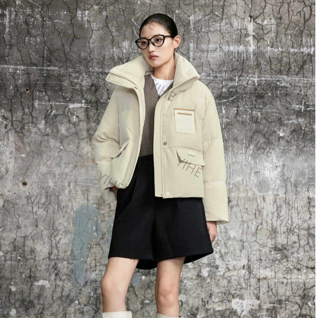 【SLS吴老板】S衣长58冬季新款中空纱短款鹅绒服 517