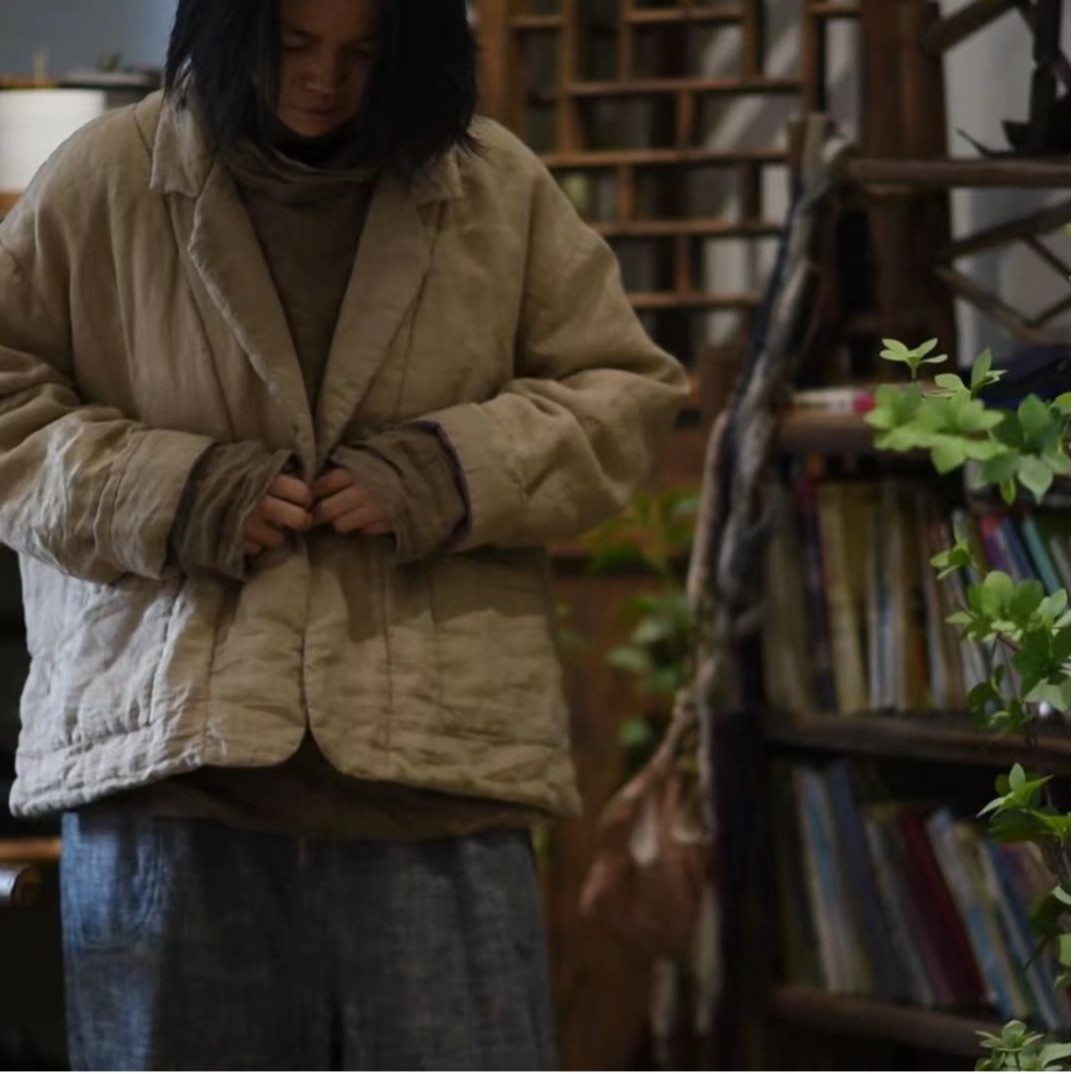 sunianweiyang/素年未央 小岩  休闲苎麻外套棉衣