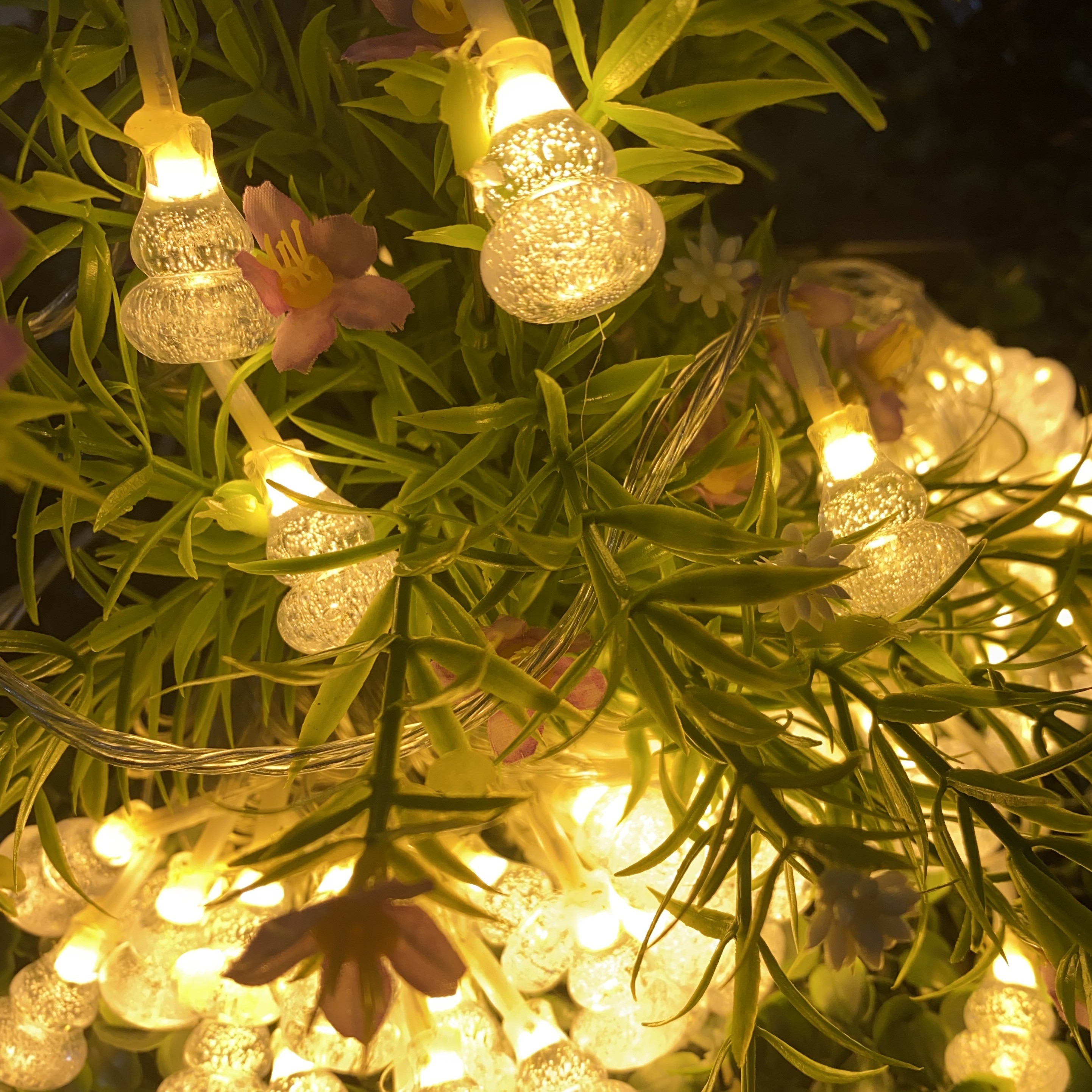 LED炫彩藤球灯葫芦彩灯串灯满天星卧室露营装饰防水星星灯