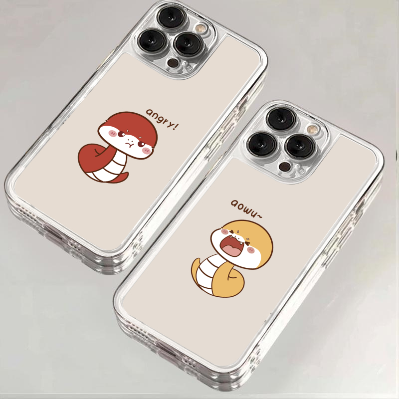 情侣黄色小蛇适用红米K70Pro手机壳定制K40S防摔K30潮Note13+全