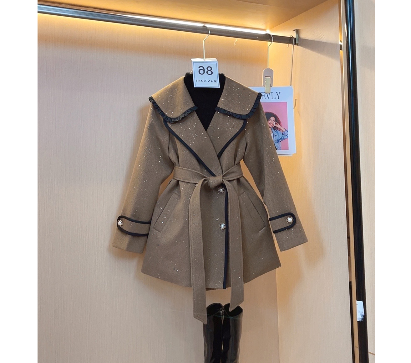 新款减龄百搭气质时尚加棉原创设计款女士外套