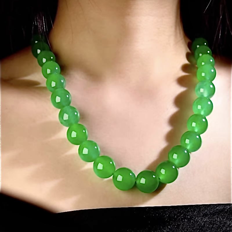 【龙辉翡翠散珠】--批发冰阳绿珠珠