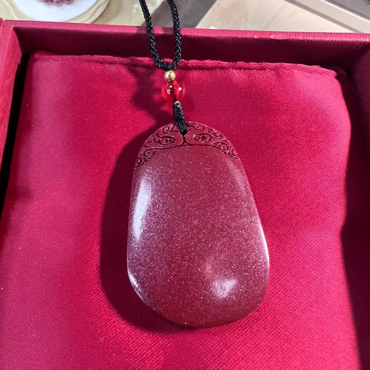 非金属树脂手链 工艺品ZS27平安无事牌吊坠毛衣链高含量红