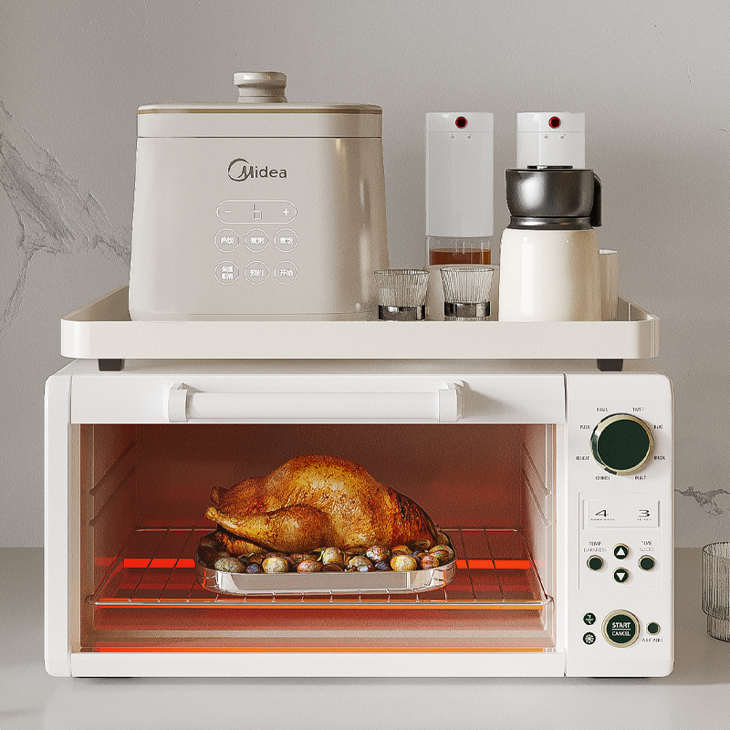 纳纳厨房散热微波炉置物托盘台面烤箱上长方形厨具收纳置物架家用