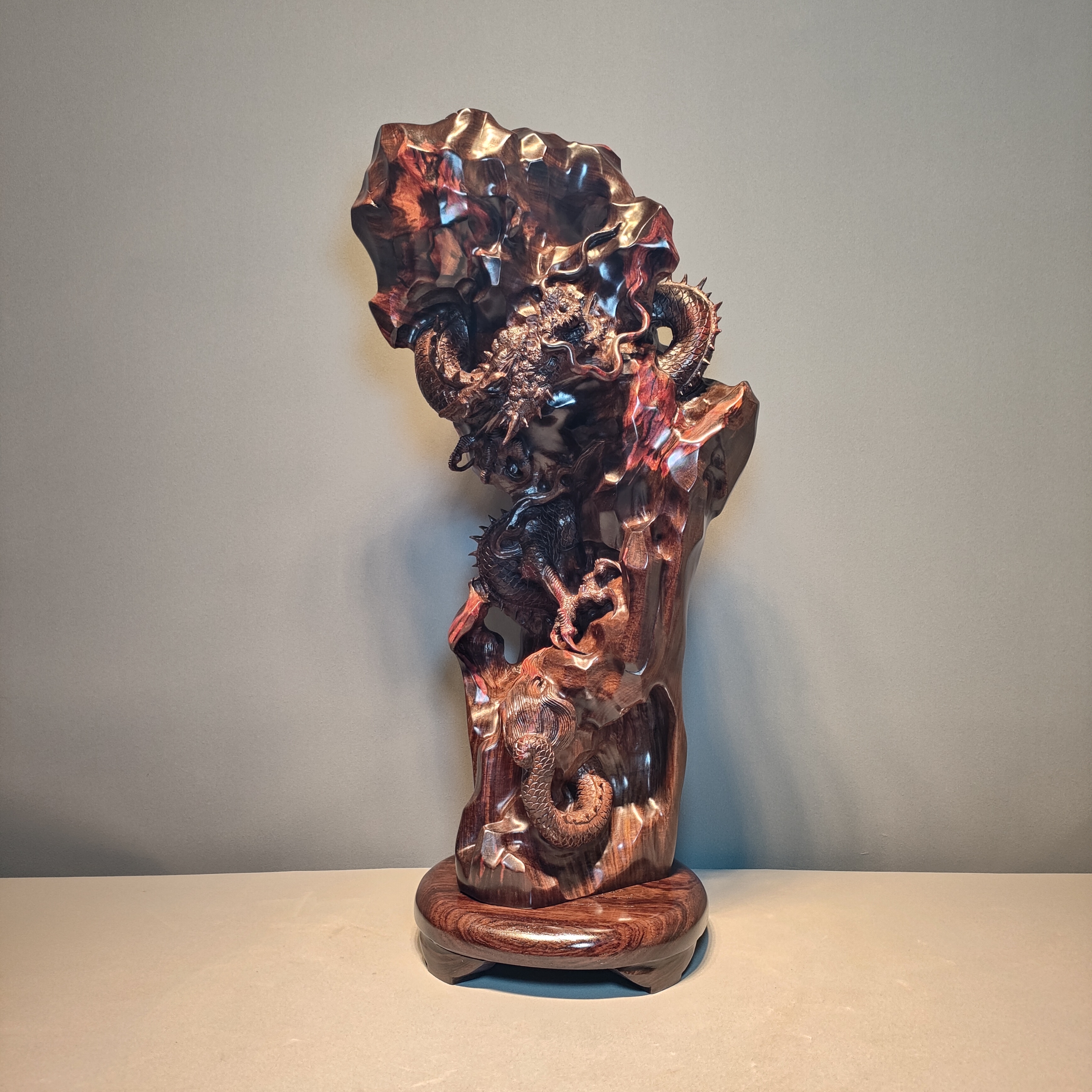 老挝大红酸枝，龙行天下