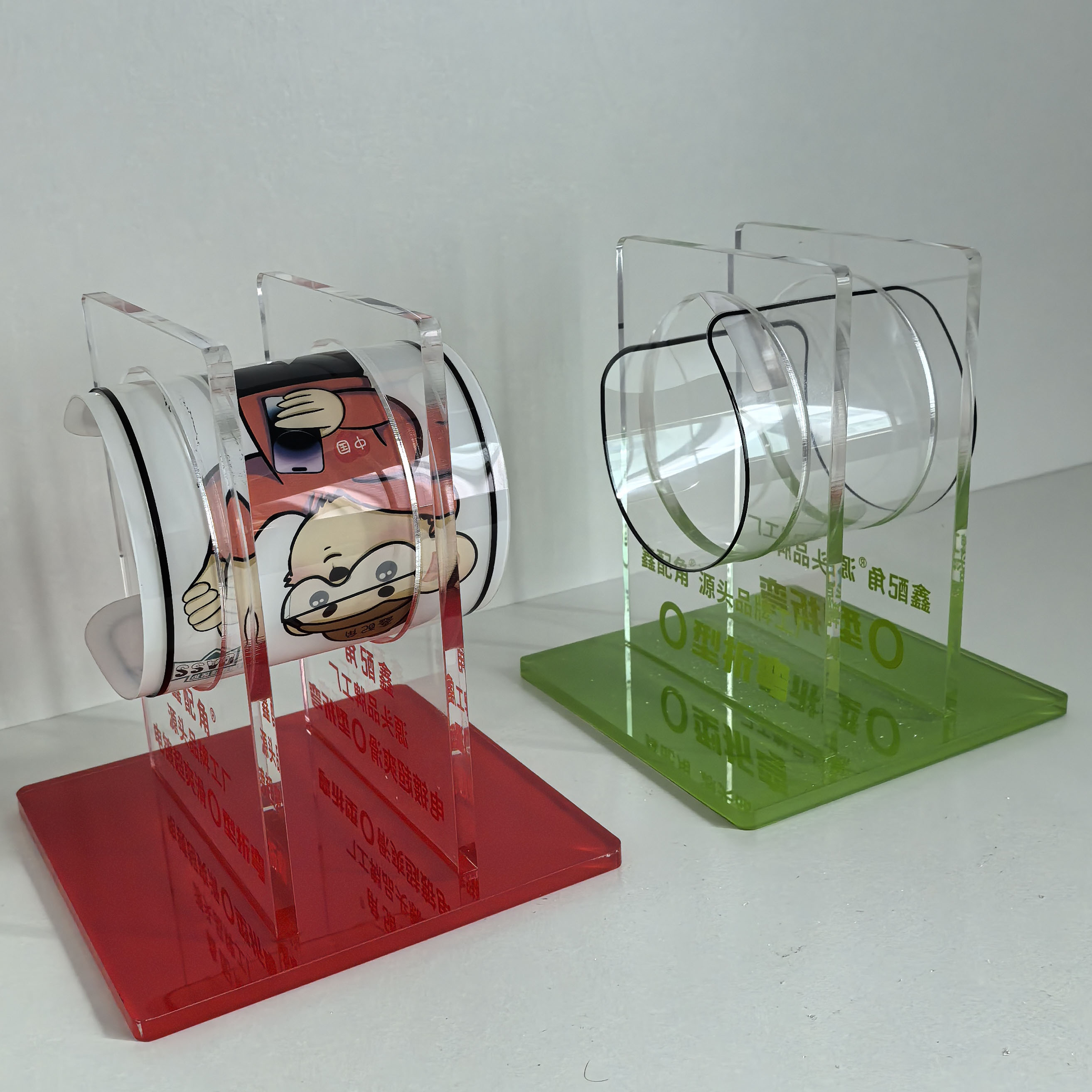 O型对折钢化膜展示架