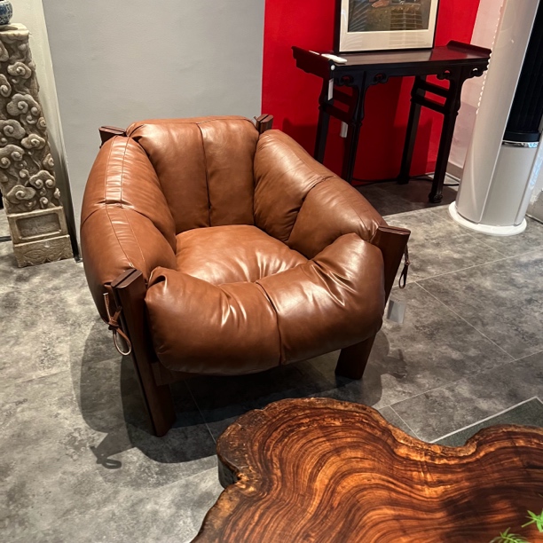 茶室设计皮子休闲沙发松椅时尚皮艺创意轻奢座椅沙发北欧欧式客厅