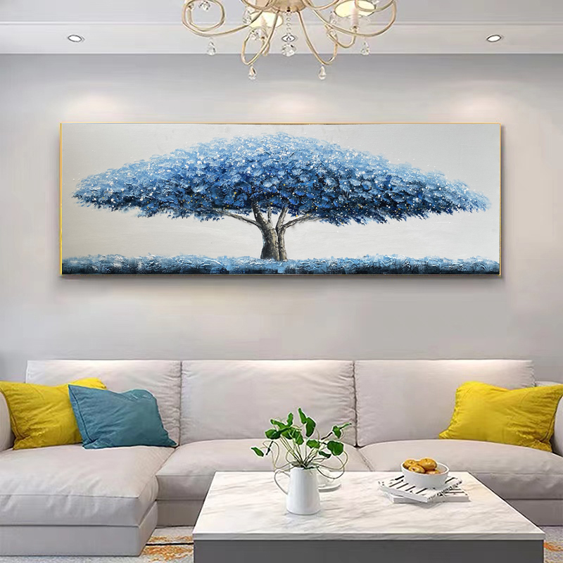 SF 133 高级客厅手绘油画装饰画客厅单联画沙发轻奢背景肌理油画