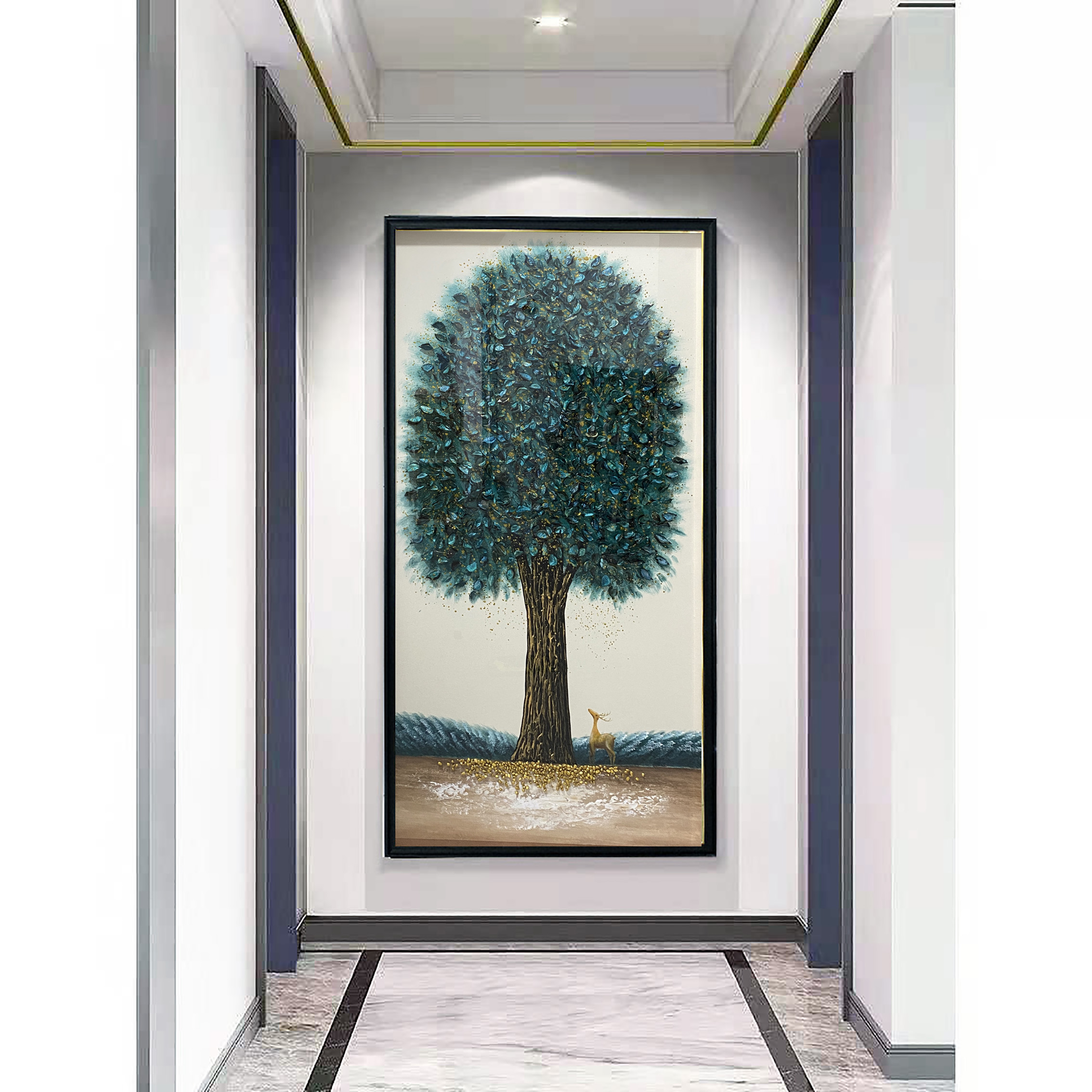  S 32   大树玄关画家居挂画 餐厅画过道走廊画楼梯画