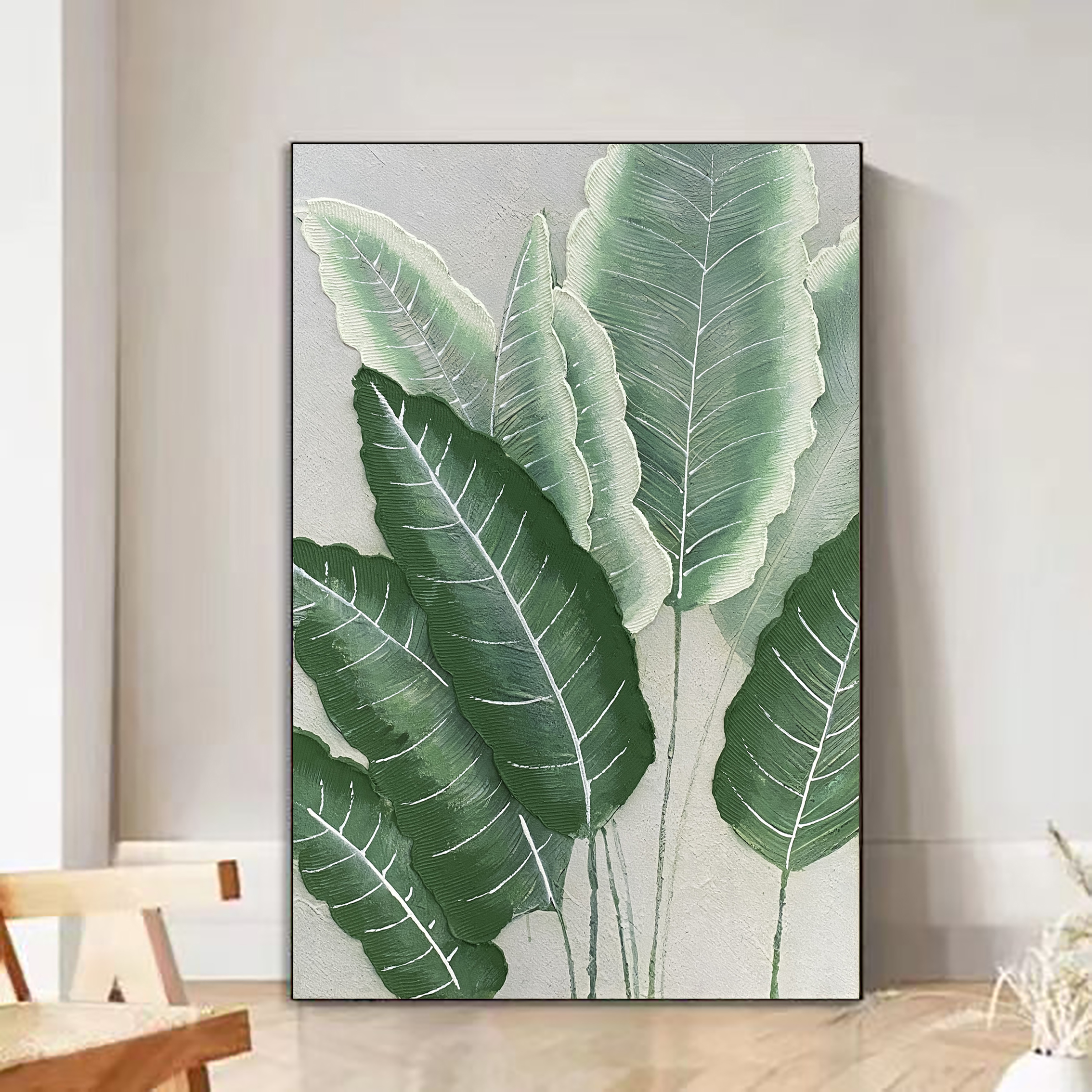 XG 639  家大业大玄关画手工砂岩添笔油画100/150