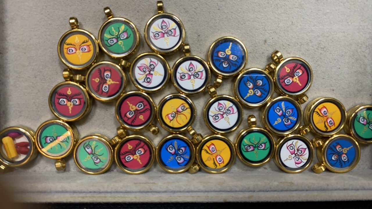 缘富文创 热贡手绘饰品 挂件吊坠