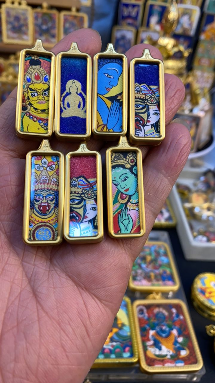 缘富文创 热贡手绘饰品 挂件吊坠