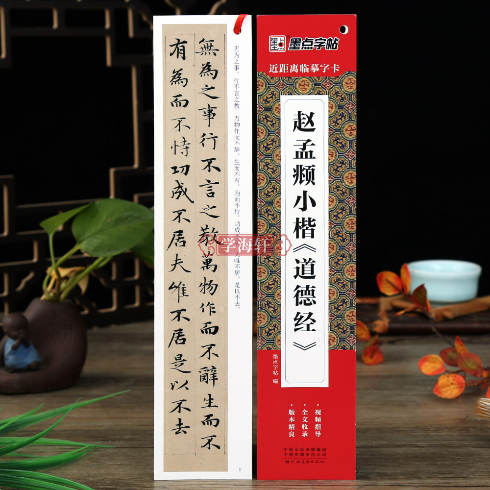 赵孟頫小楷道德经视频近临卡视频全文收录活页临摹字卡附简体旁注