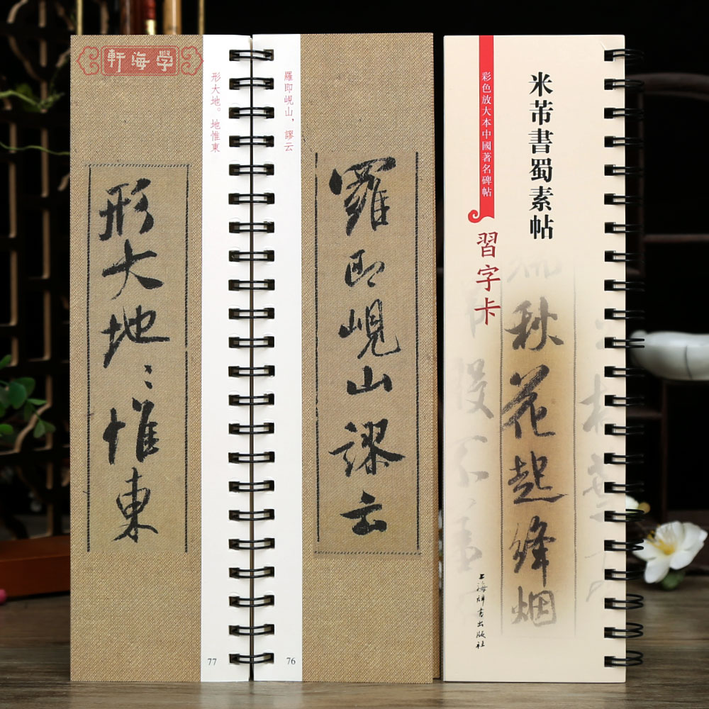 米芾书蜀素帖 近距离临摹字卡 彩色放大本中国著名碑帖习字卡