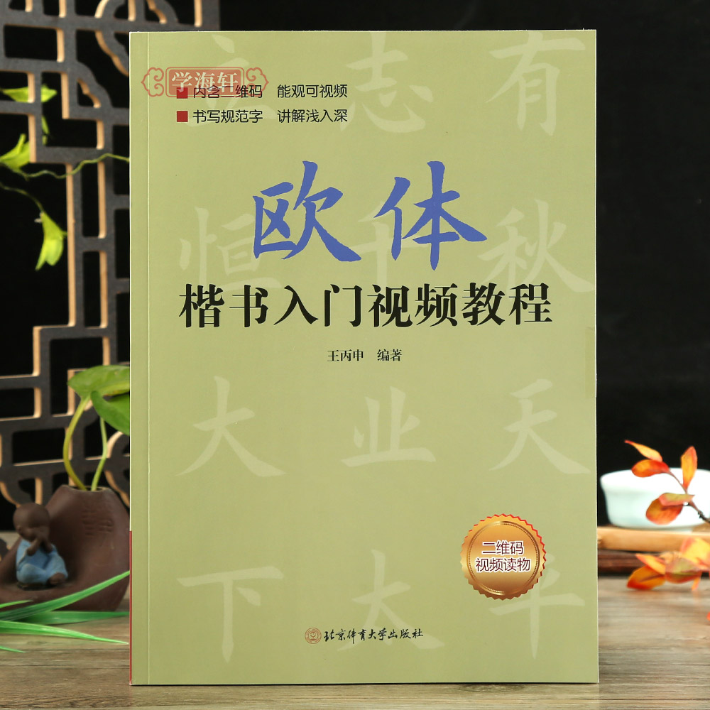 欧阳询楷书入门视频教程书法入门基本功欧体毛笔字帖基本笔画笔法