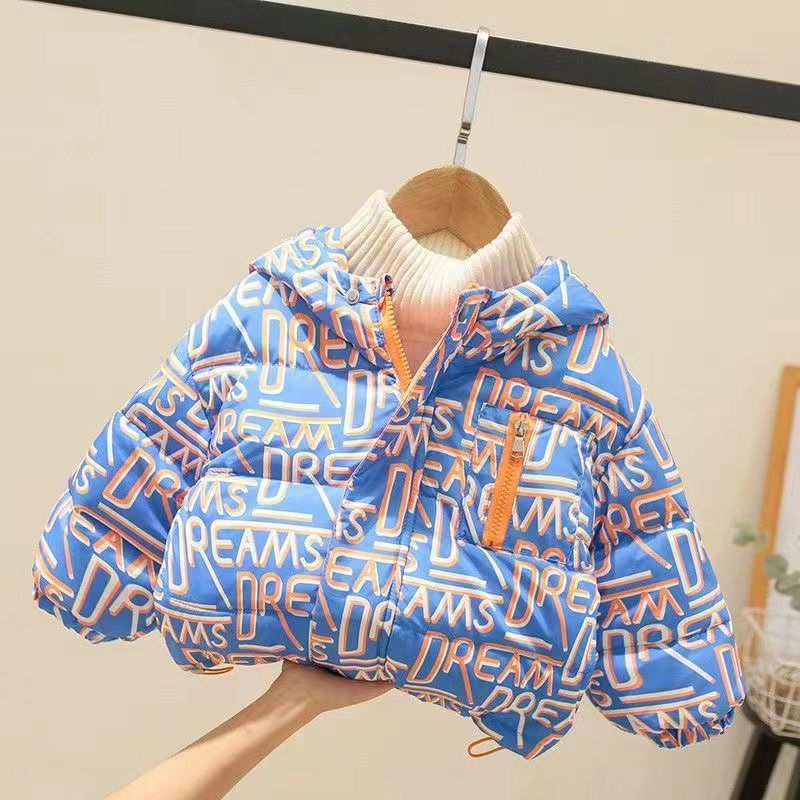 童装男童2023新款儿童加厚棉服婴儿保暖外套宝宝洋气棉棉衣潮