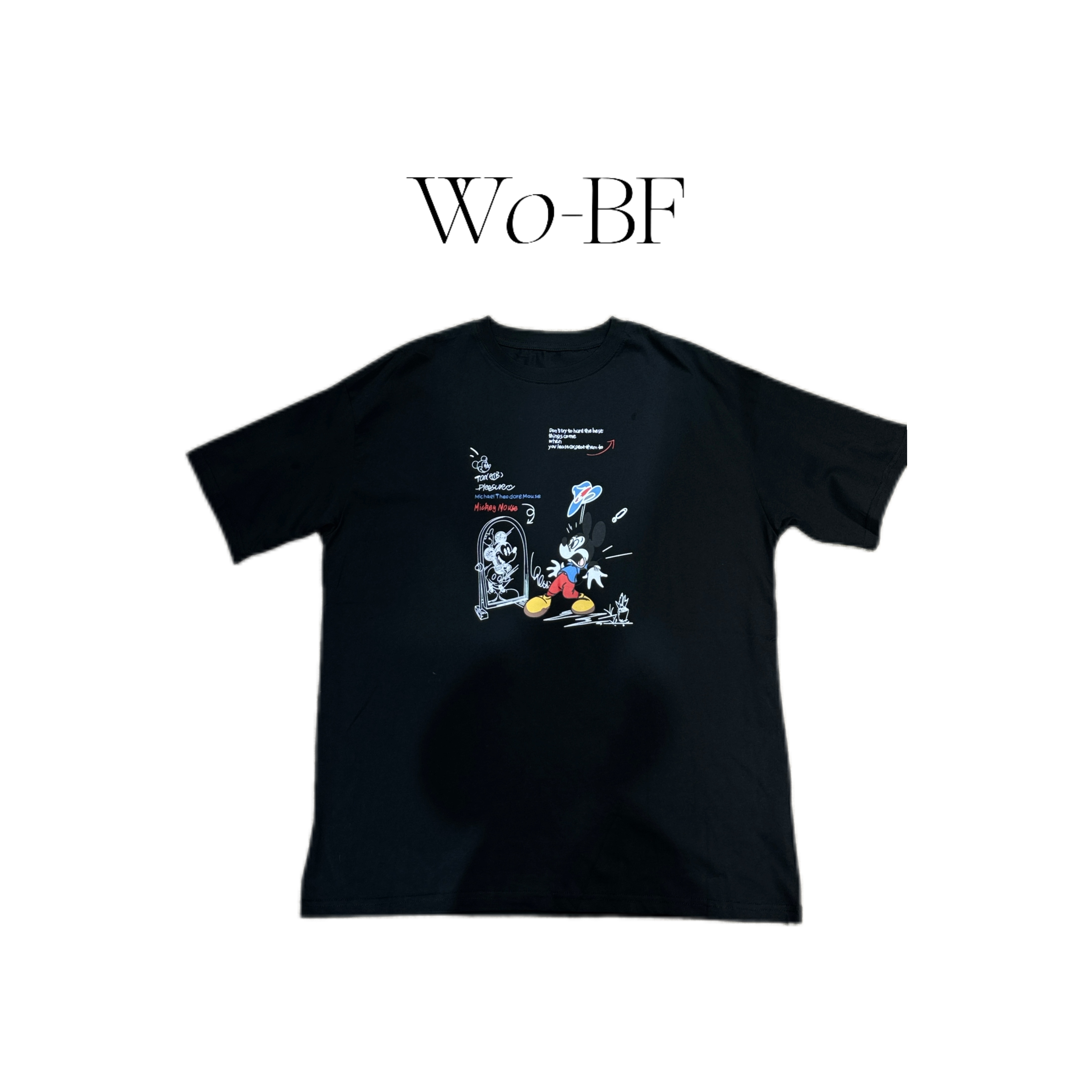 WO-BF【照镜子卡通】秋季新款时尚短袖T恤