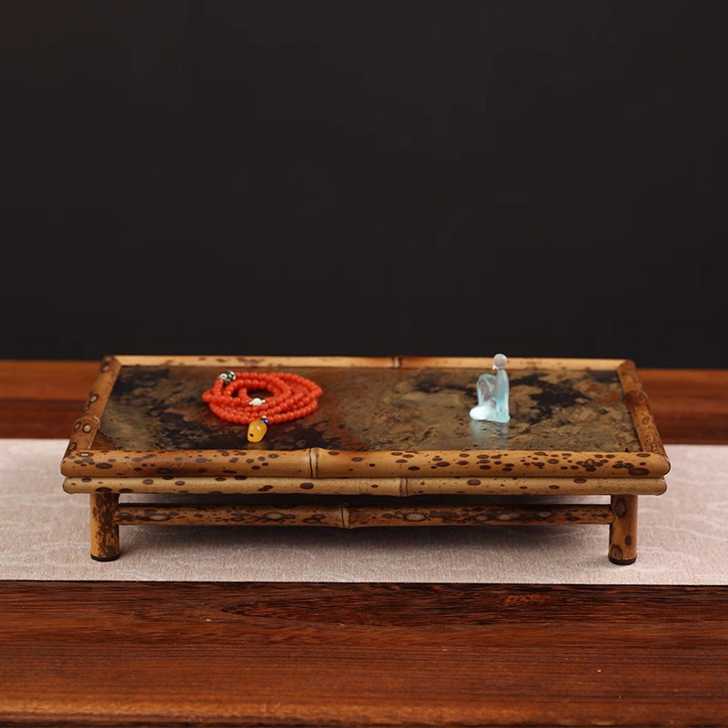 梅鹿竹岩崖优选茶台小茶几日式茶盘托盘岩石矮茶桌茶道配件茶室禅