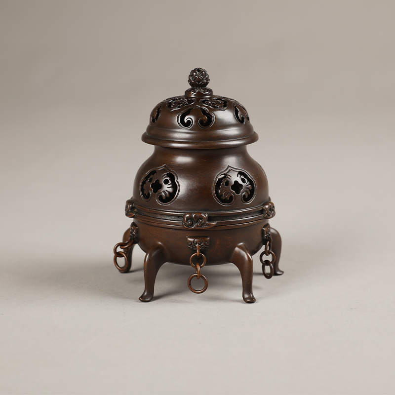 紫铜帝王炉 薰炉檀香炉 香篆香炉宣德炉紫铜名家巧生炉